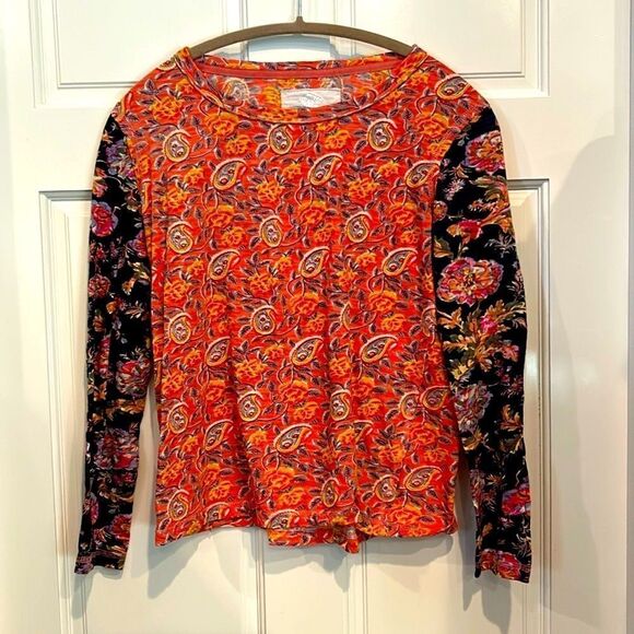 Cino gorgeous Paisley mixed media top nwot size small - Picture 8 of 9